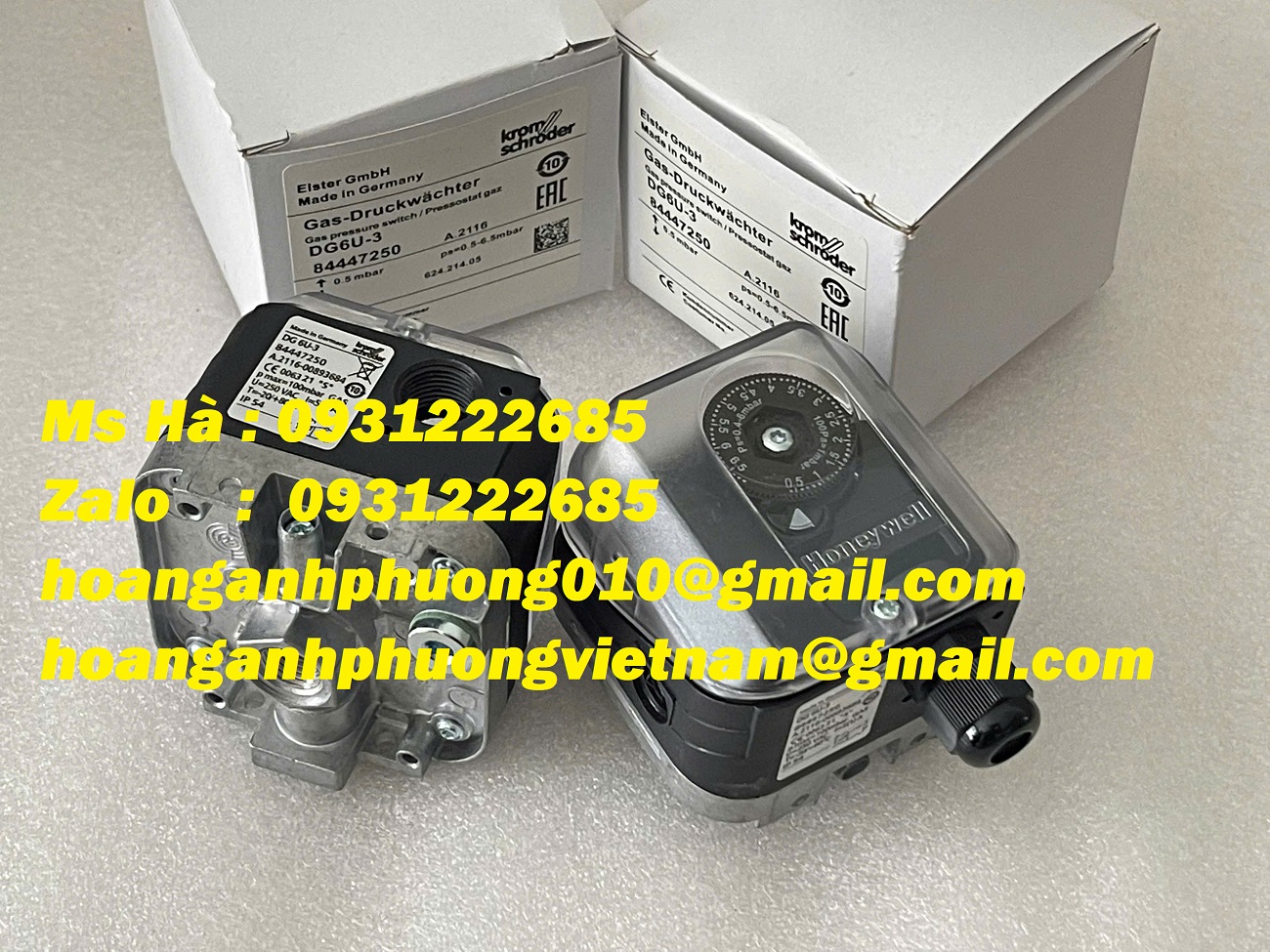 Honeywell DG6U-3 | Công tắc áp suất | hàng chuẩn cho hệ thống